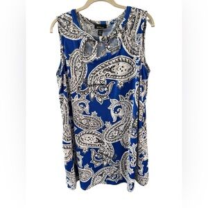 Alyx Blue and White Paisley Dress